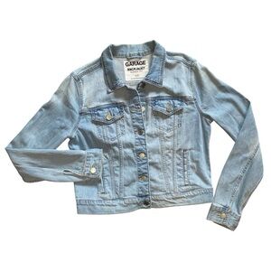 Garage Sky Blue Lightly Distressed Denim Jacket